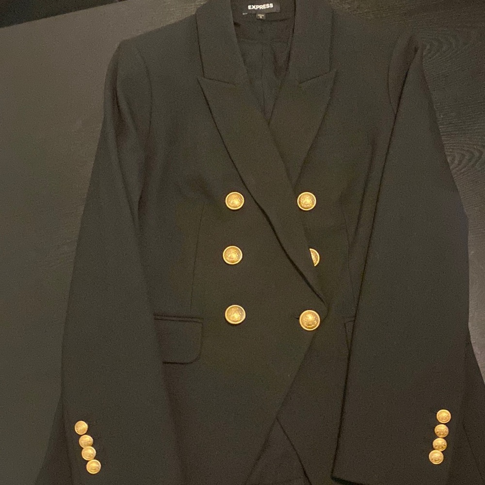 Express Black Blazer with Beautiful gold buttons